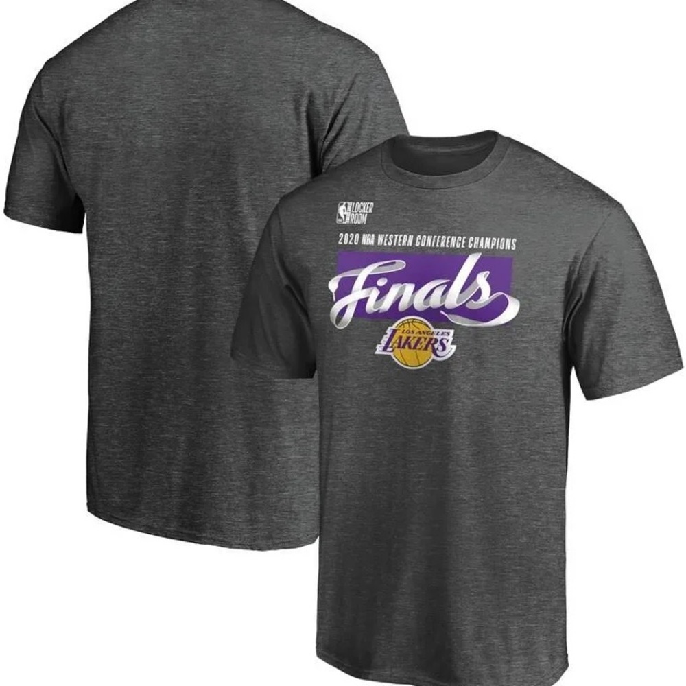 LA Los Angeles Lakers Fanatics Charcoal 2020 NBA Finals Tee